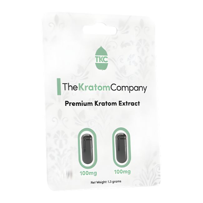 THE KRATOM COMPANY PREMIUM KRATOM EXTRACT 100MG 24PC CAPSULES 12CT/ BOX - Image 2