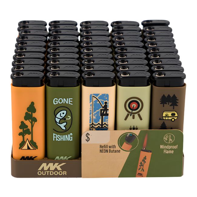 MK OUTDOOR WINDPROOF POCKET LIGHTER 50CT/ DISPLAY - Image 2