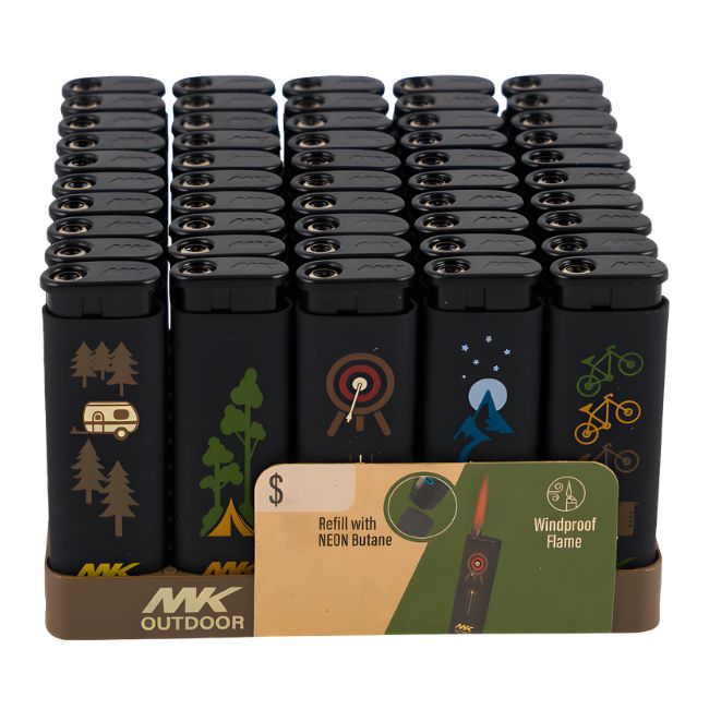 MK OUTDOOR WINDPROOF POCKET LIGHTER 50CT/ DISPLAY - Image 3