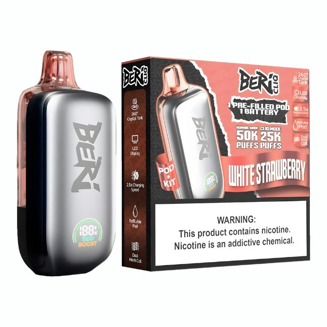 BERI CLIQ 5% DISPOSABLE VAPE KIT (90ML) 50K PUFFS 5CT/ BOX - Image 8