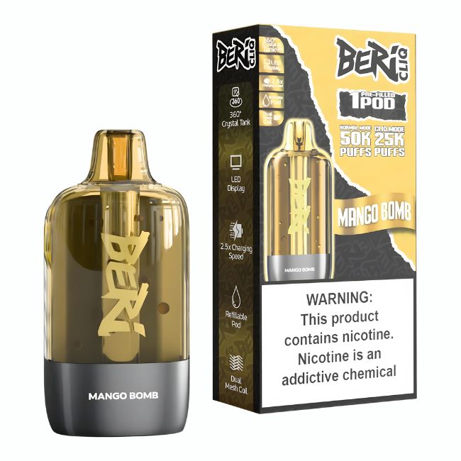 BERI CLIQ 5% DISPOSABLE POD (90ML) 50K PUFFS 5CT/ BOX - Image 3