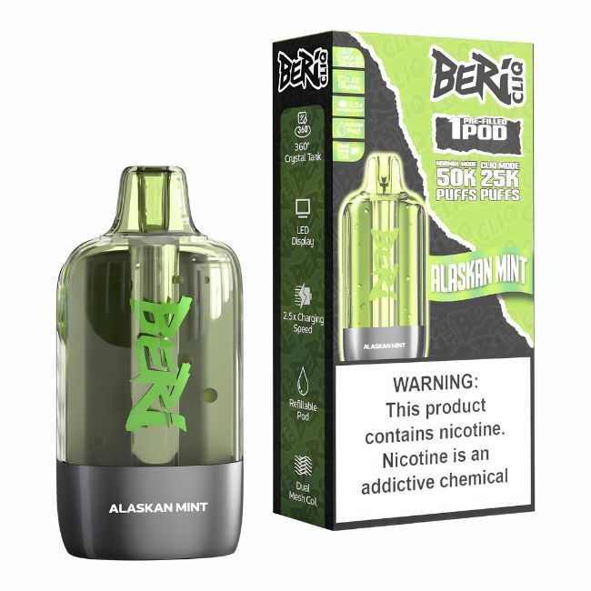 BERI CLIQ 5% DISPOSABLE POD (90ML) 50K PUFFS 5CT/ BOX - Image 4