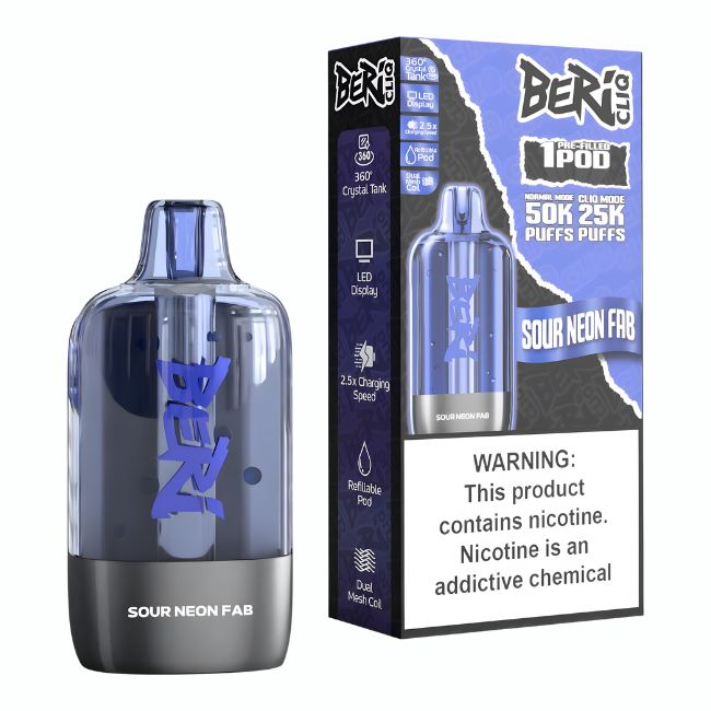 BERI CLIQ 5% DISPOSABLE POD (90ML) 50K PUFFS 5CT/ BOX - Image 7