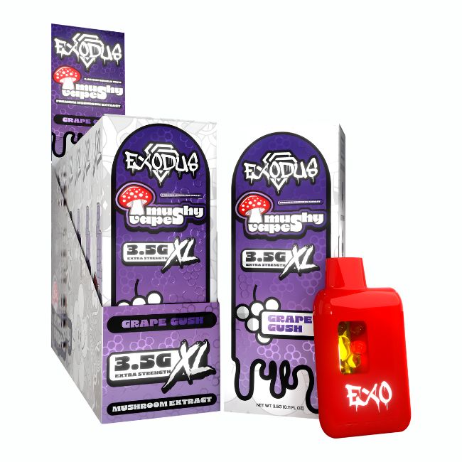 EXODUS MUSHY VAPE MUSHROOM EXTRACT XL EXTRA STRENGHT 3.5GM DISPO 6CT/ BOX - Image 2