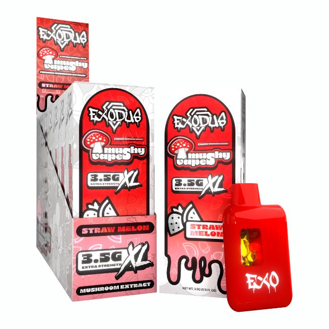EXODUS MUSHY VAPE MUSHROOM EXTRACT XL EXTRA STRENGHT 3.5GM DISPO 6CT/ BOX - Image 5