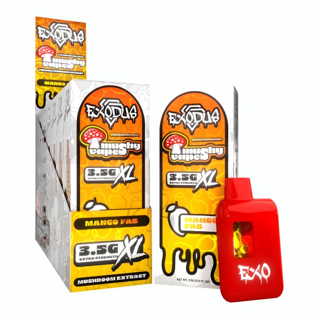 EXODUS MUSHY VAPE MUSHROOM EXTRACT XL EXTRA STRENGHT 3.5GM DISPO 6CT/ BOX - Image 6