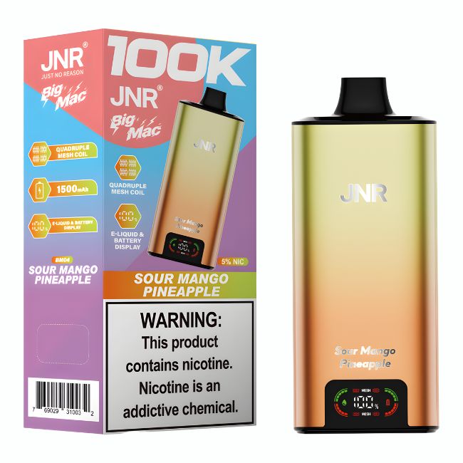 JNR BIG MAC 5% DISPOSABLE (100ML) 100K PUFFS 5CT/ BOX - Image 4