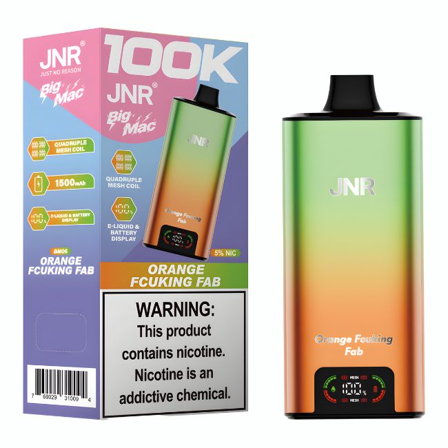JNR BIG MAC 5% DISPOSABLE (100ML) 100K PUFFS 5CT/ BOX - Image 6