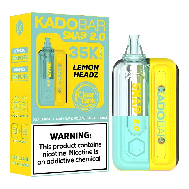 KADO BAR SNAP 2.0 5% DISPOSABLE KIT (100ML) 35K PUFFS 5CT/ BOX - Image 3