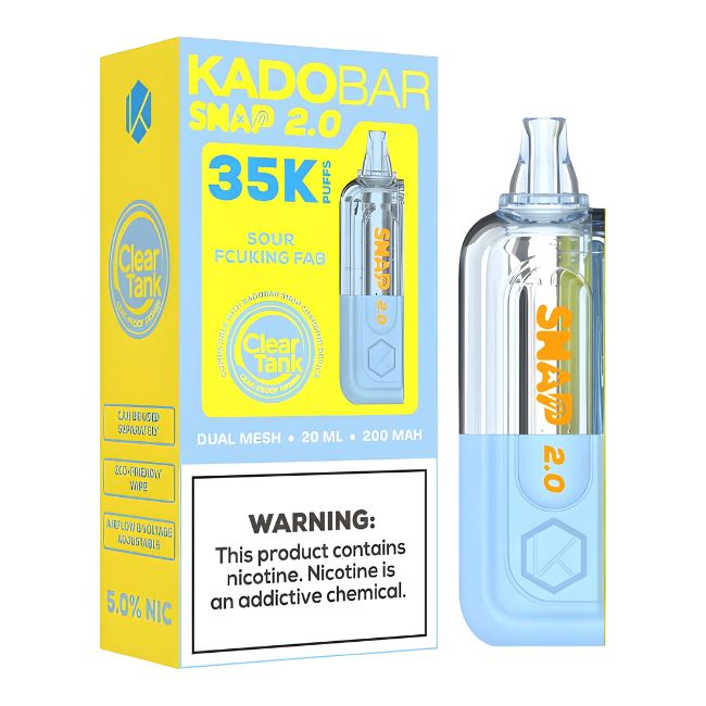 KADO BAR SNAP 2.0 5% DISPOSABLE POD (100ML) 35K PUFFS 5CT/ BOX - Image 3