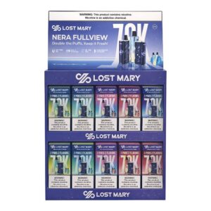 LOSTMARYNERA20CT002 LOST MARY NERA 5% DISPOSABLE KIT + 2POD ASSORTED FLAVOR (480ML) 70K PUFFS 20CT/ DISPLAY
