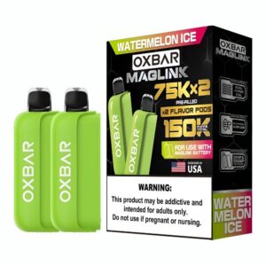 OXBARMAG75KPOD001 OXBAR MAGLINK 5% DISPOSABLE 2PODS (300ML) 75K PUFFS 5CT/ BOX