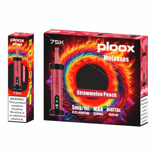 PLOOX MOLASSES 5% DISPOSABLE (200ML) 75K PUFFS 5CT/ BOX - Image 4
