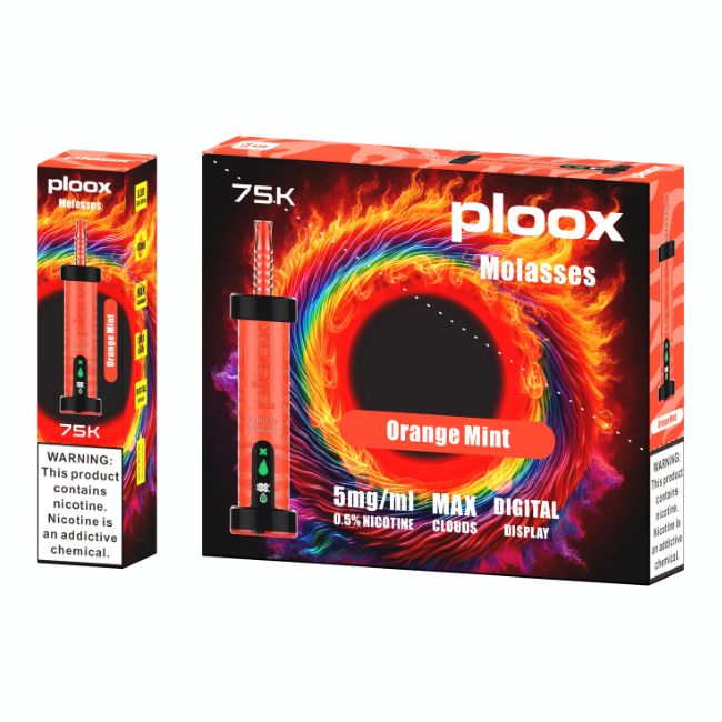 PLOOX MOLASSES 5% DISPOSABLE (200ML) 75K PUFFS 5CT/ BOX - Image 7