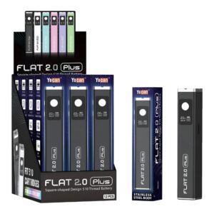 YOCANFLAT2PLUS001 YOCAN FLAT 2.0 PLUS CARTRIDGE 900mAH VAPE BATTERY ASSORTED COLOR 12CT/ DISPLAY