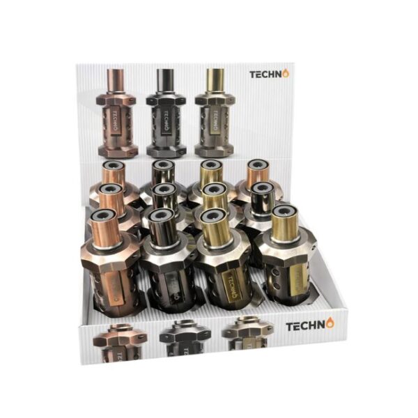 TECHNO CAMOUFLAGE PREMIUM METALLIC TORCH LIGHTER 12CT/ DISPLAY