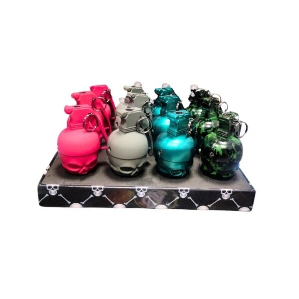 SKULL IT 2.75'' SKULL GRENADE TORCH LIGHTER 12CT/ DISPLAY