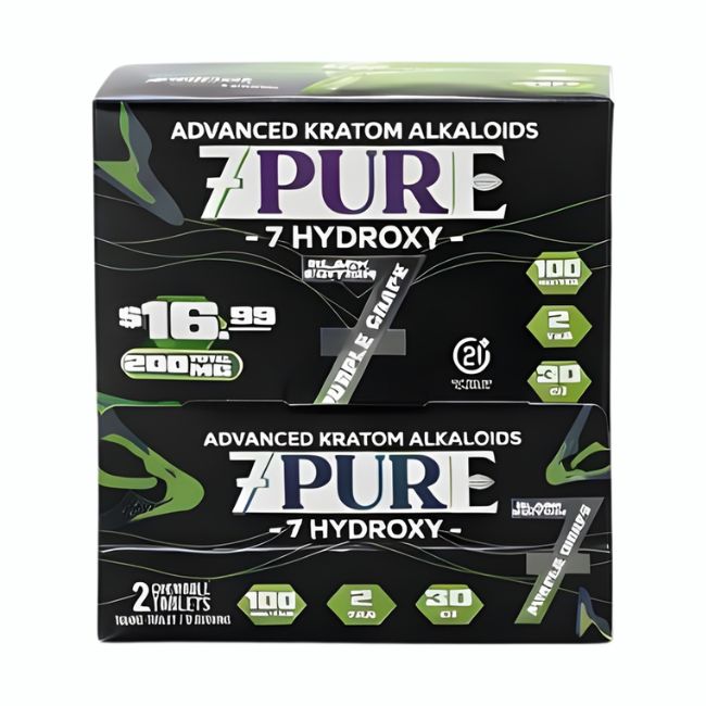7PURE 7HYDROXY BLACK EDITION 100MG PER TABLET 2CT/30PK (PRE PRICED $16.99)
