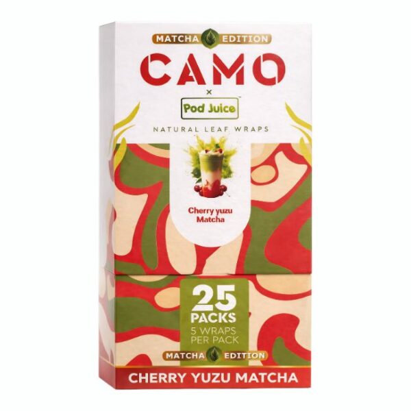 CAMO BY POD JUICE MATCHA EDITION NATURAL LEAF WRAPS 5PK 25CT/ BOX