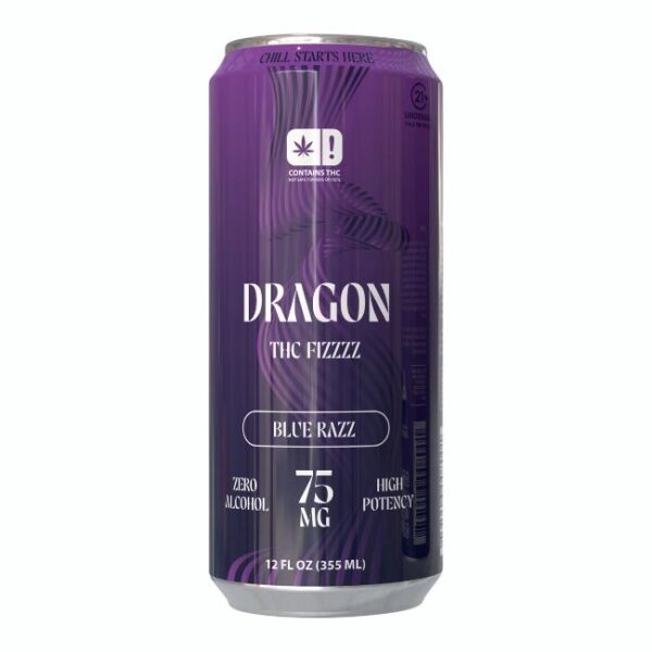 DRAGON THC FIZZZZ 75MG SELTZER DRINK (12FL.OZ / 355ML) CAN 12CT/ DISPLAY