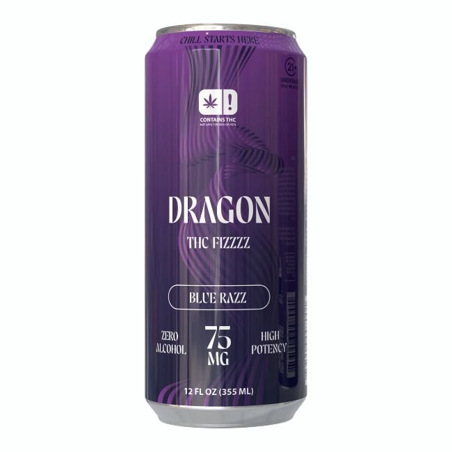 DRAGON THC FIZZZZ 75MG SELTZER DRINK (12FL.OZ / 355ML) CAN 12CT/ DISPLAY