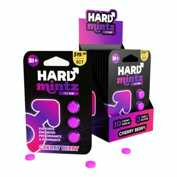 HARD MINTZ FOR HIM SUPPORTS ENHANCED PERFORMANCE & ENDURANCE TABLETS 3CT/10PK (PRE PRICED $19.99)