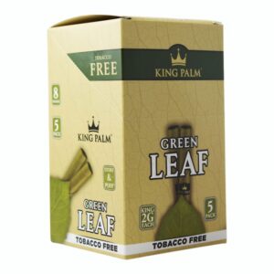 KPGLCONE5PK001 KING PALM GREEN LEAF TOBACCO FREE CONES 5PK 8CT/ BOX