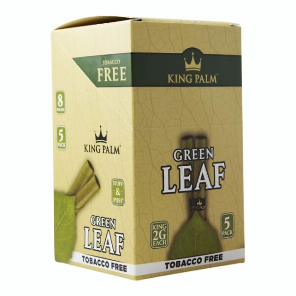 KING PALM GREEN LEAF TOBACCO FREE CONES 5PK 8CT/ BOX