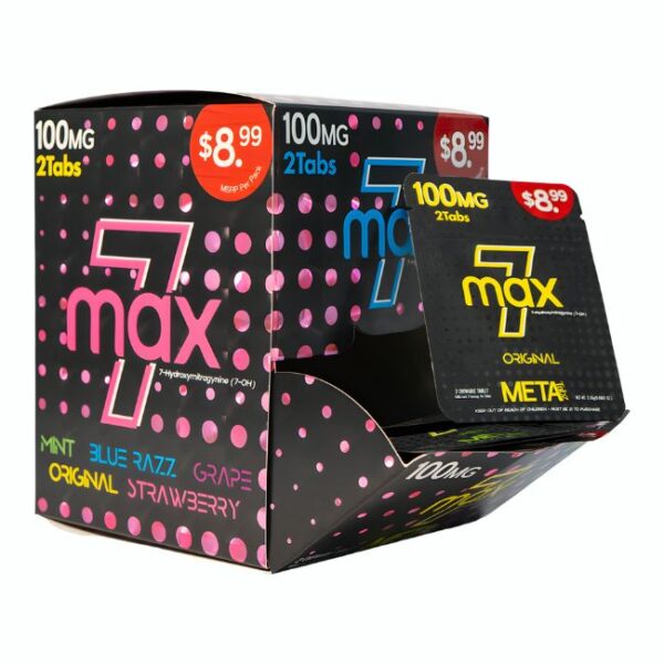 META TABZ 7MAX 7-HYDROXY 50MG PER TABLET 2CT/25PK (PRE PRICED $8.99)