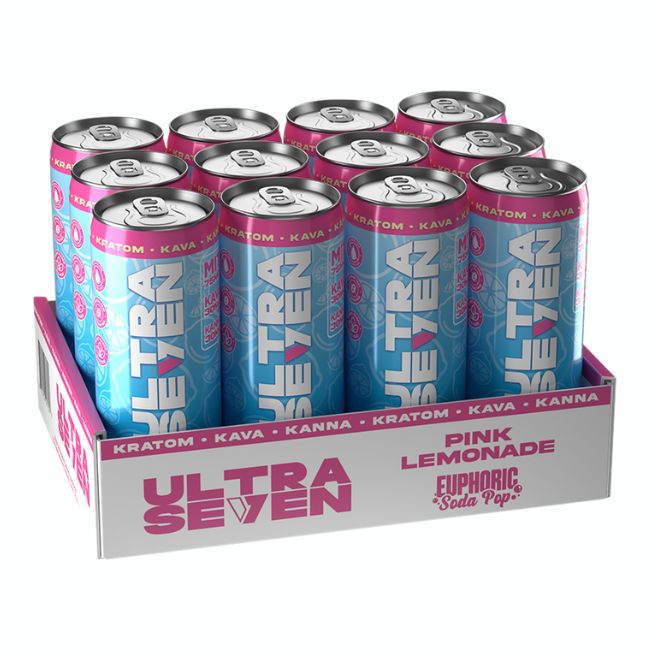 ULTRA 7 SEVEN KRATOM KAVA KANNA EUPHORIC SODA POP 135MG (12OZ 356ML/ CAN) 12CT/ CASE - Image 3