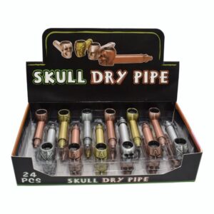 SKULL DESIGN SHERLOCK 3.5 INCH DRY PIPE 24 CT BOX