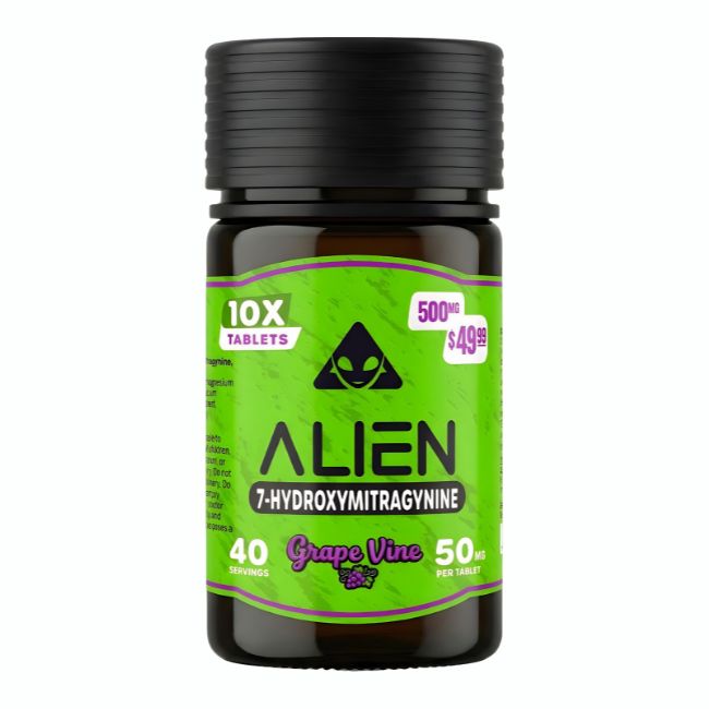 ALIEN 7-HYDROXY 50MG PER TABLET 10CT/ JAR (PRE PRICED $49.99)