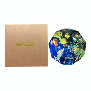 OILSEED FISHES HEAVY DUTY MEDIUM GLASS ASHTRAY OILSEED FISHES HEAVY DUTY MEDIUM GLASS ASHTRAY
