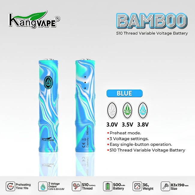 KANGVAPE BAMBOO 510 THREAD 500mAH BATTERY - Image 2