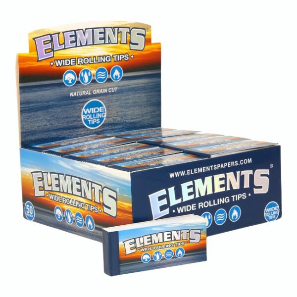 ELEMENTS WIDE ROLLING TIPS 50CT/ BOX
