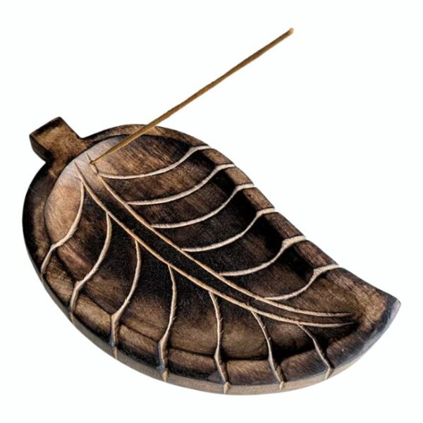 KADILO ANTIC LEAF LARGE INCENSE HOLDER 3PK