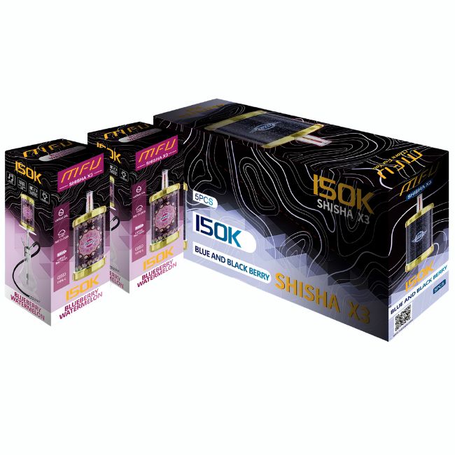 MFU SHISHA X3 5% DISPOSABLE (400ML) 150K PUFFS 5CT/ BOX