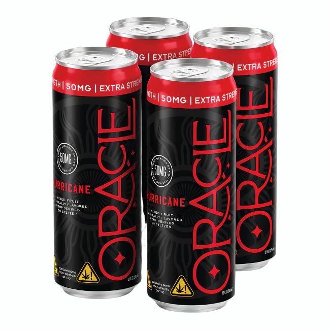 ORACLE ORGANIX HEMP DRIVED D9 EXTRA STRENGHT SELTZER DRINK 50MG (12OZ 355ML/ CAN) 4PK