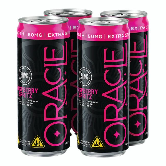 ORACLE ORGANIX HEMP DRIVED D9 EXTRA STRENGHT SELTZER DRINK 50MG (12OZ 355ML/ CAN) 4PK