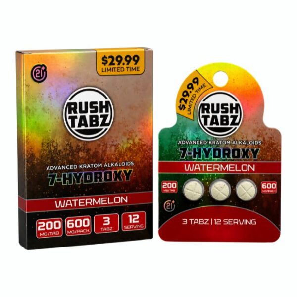 RUSH TABZ 7-HYDROXY 200MG PER TABLET 3CT/5PK (PRE PRICED $29.99)
