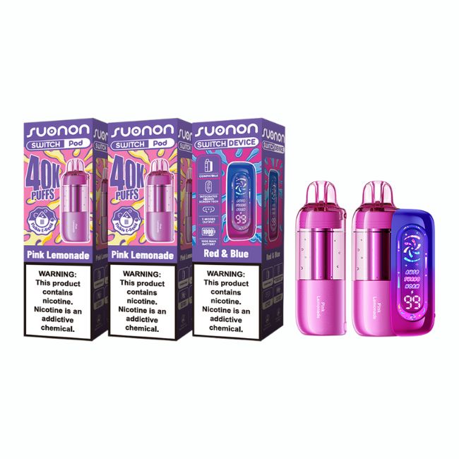 SUONON SWITCH KIT 5% DISPOSABLE 2PODS & 1DEVICE (150ML) 80K PUFFS 5CT/ BOX