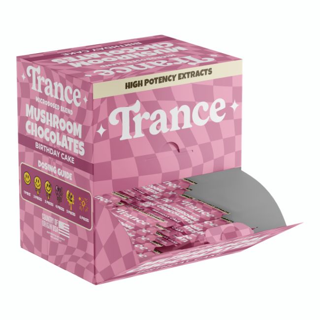 TRANCE MICRODOSED BLEND MUSHROOM CHOCOLATES 1CT/ 50PK DISPLAY