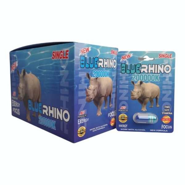 BLUE RHINO 200000K SEXUAL ENHANCEMENT CAPSULE 24CT/ BOX