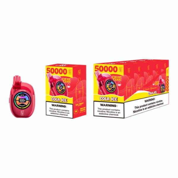 UT BY FLUM CLEAR TANK 5% DISPOSABLE (90ML) 50K PUFFS 5CT/ BOX