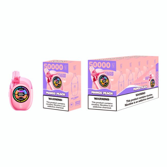 UT BY FLUM CLEAR TANK 5% DISPOSABLE (90ML) 50K PUFFS 5CT/ BOX