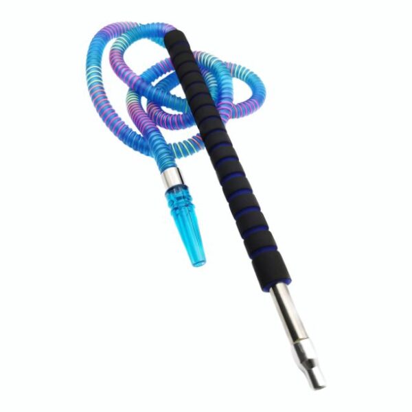 PREMIUM QUALITY (71'') ASSORTED COLOR SILICONE HOOKAH HOSE ALUMINIUM MOUTH TIP