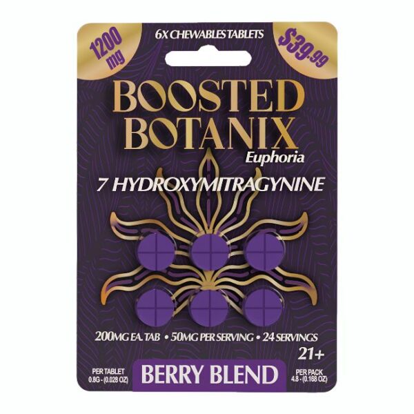 BOOSTED BOTANIX EUPHORIA 7-HYDROXY 200MG PER TABLET 6CT/10PK (PRE PRICED $39.99)