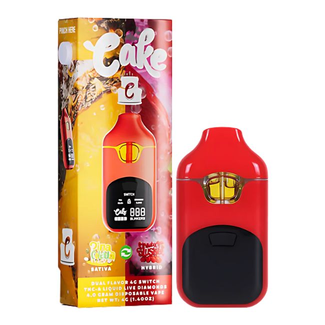 CAKE THCA LIQUID LIVE DIAMONDS SWITCH DUAL 4GM DISPO 5CT/ BOX