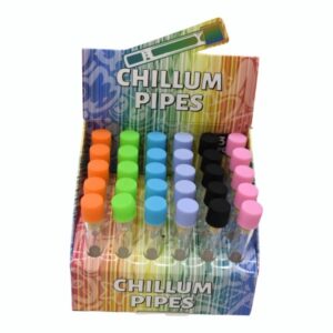 CHILLUM PIPE WITH SLICONE LID 30CT DISPLAY CHILLUM PIPE WITH SLICONE LID 30CT DISPLAY