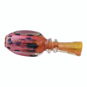 GOLD FUME FLAT BOTTOM GLASS CHILLUM GOLD FUME FLAT BOTTOM GLASS CHILLUM